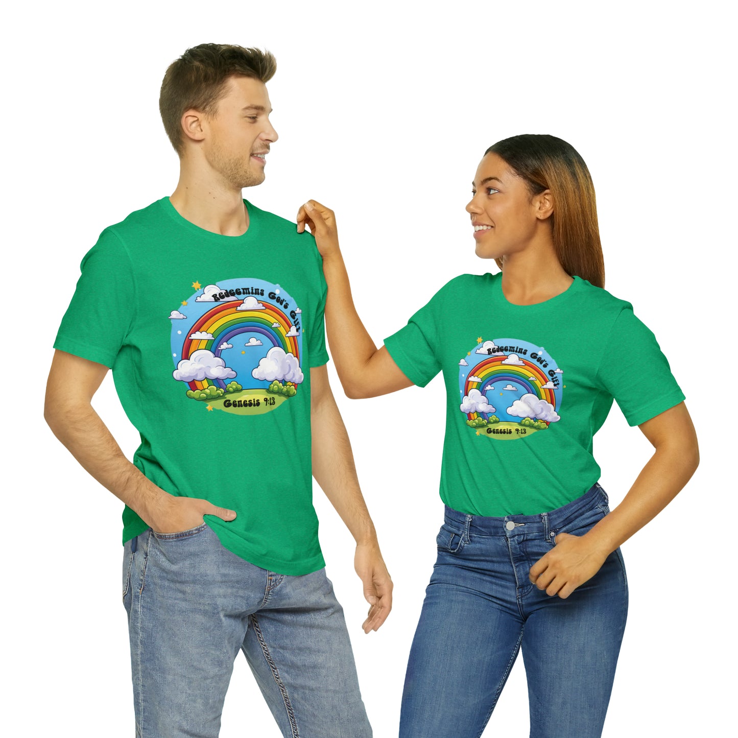 Christian Rainbow With Clouds T-Shirt