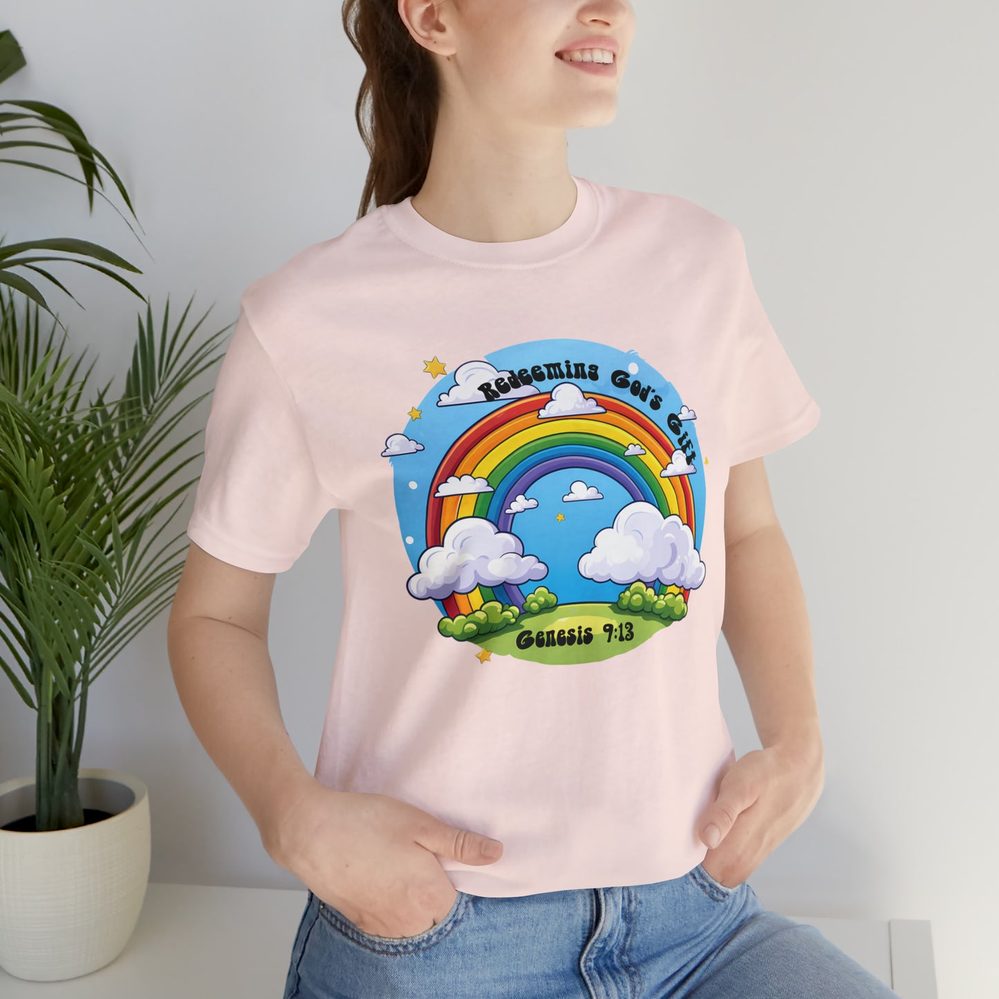 Christian Rainbow With Clouds T-Shirt