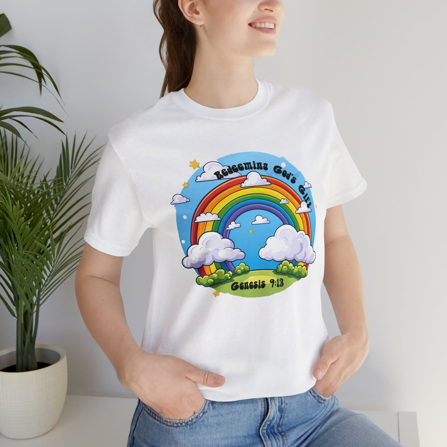 Christian Rainbow With Clouds T-Shirt