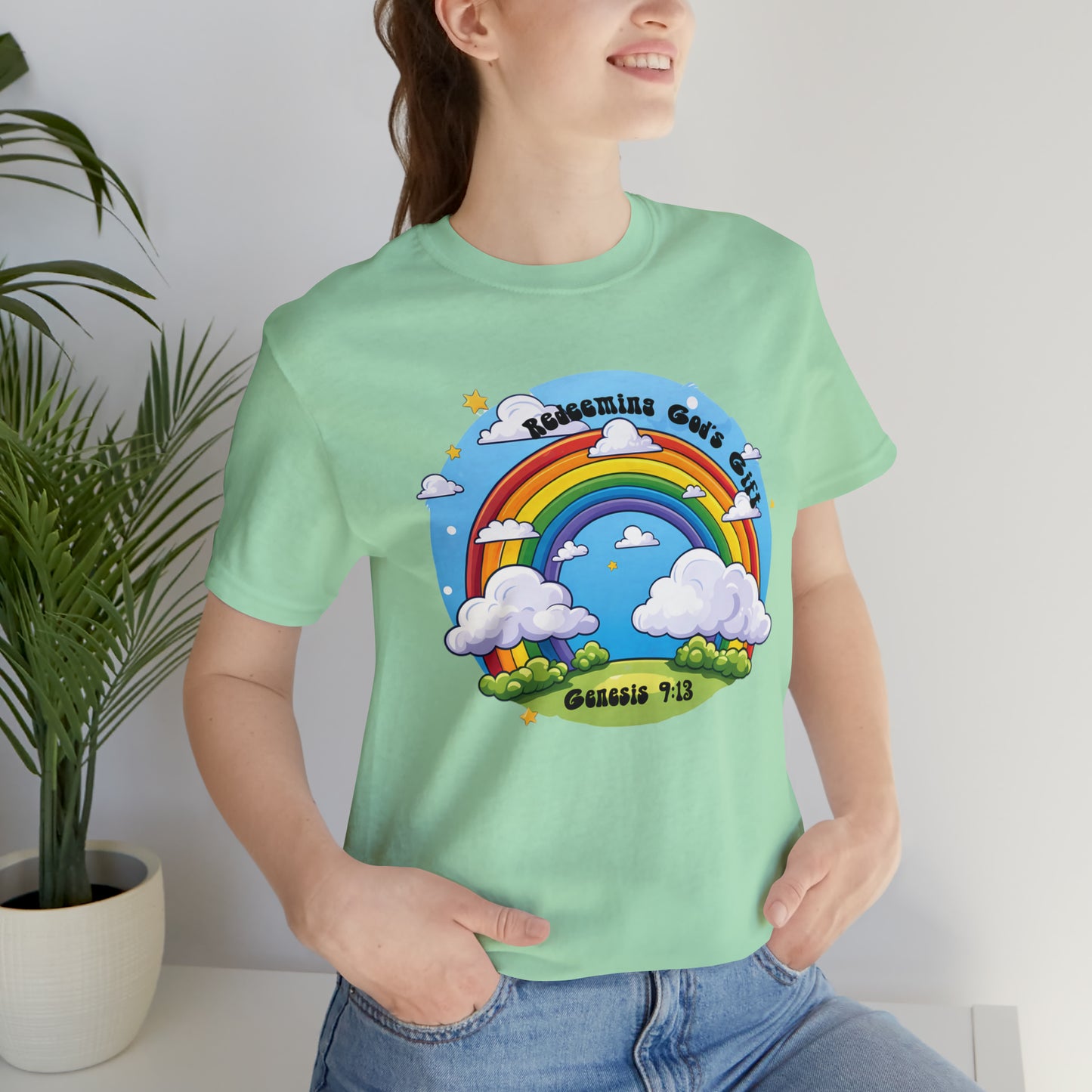 Christian Rainbow With Clouds T-Shirt