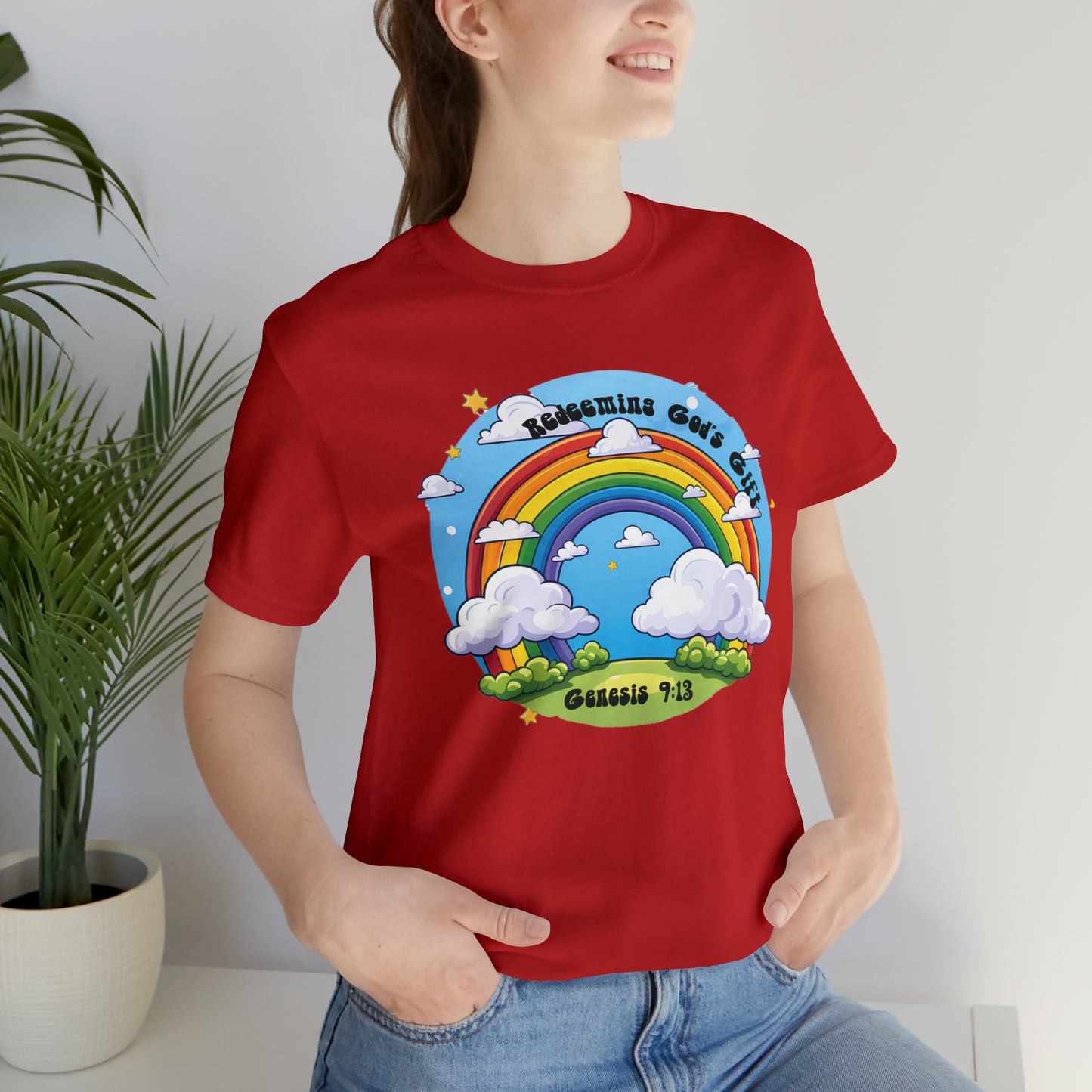 Christian Rainbow With Clouds T-Shirt