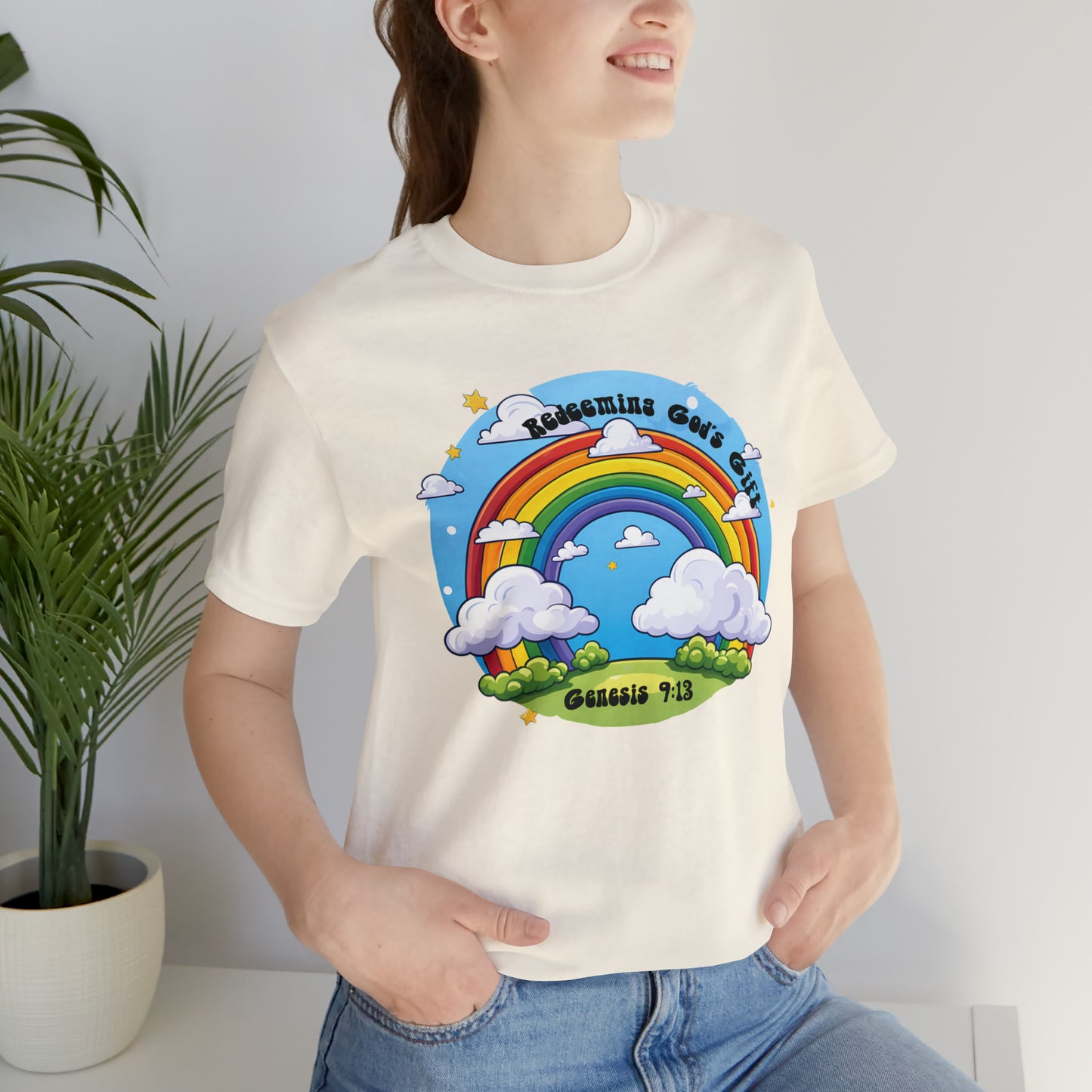 Christian Rainbow With Clouds T-Shirt