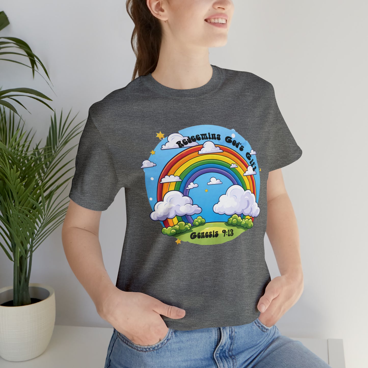 Christian Rainbow With Clouds T-Shirt