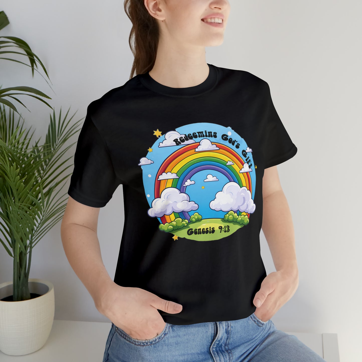Christian Rainbow With Clouds T-Shirt