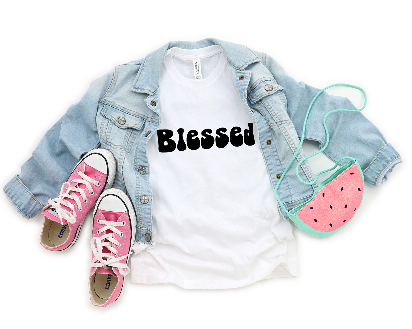 Groovy Blessed Black T-Shirt - Youth