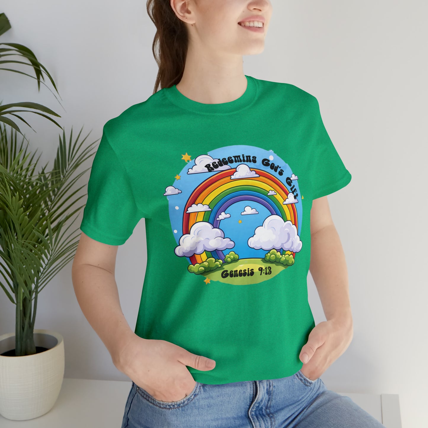 Christian Rainbow With Clouds T-Shirt