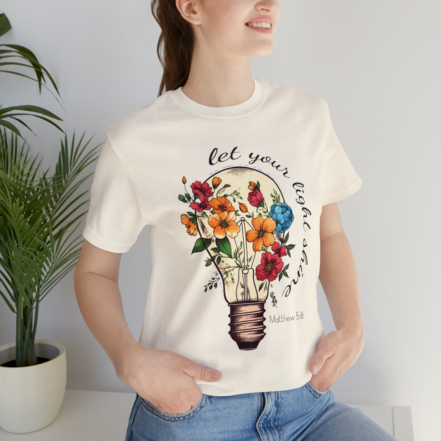 Light Bulb With Flowers T-Shirt